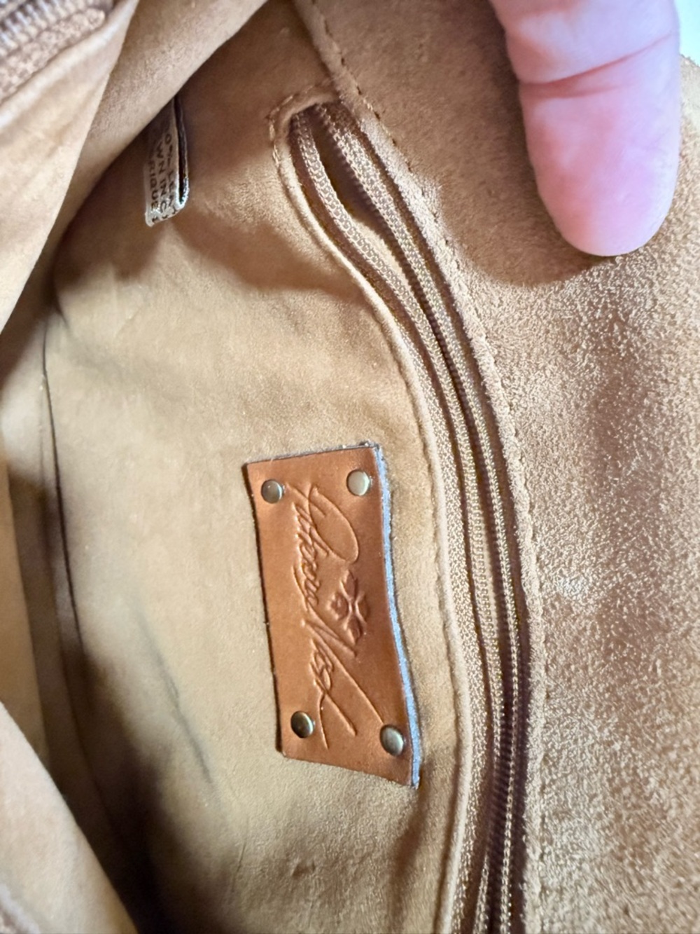 Patricia Nash Brown Tan Leather Crossbody Saddle Bag Style P551333 - Picture 6 of 13